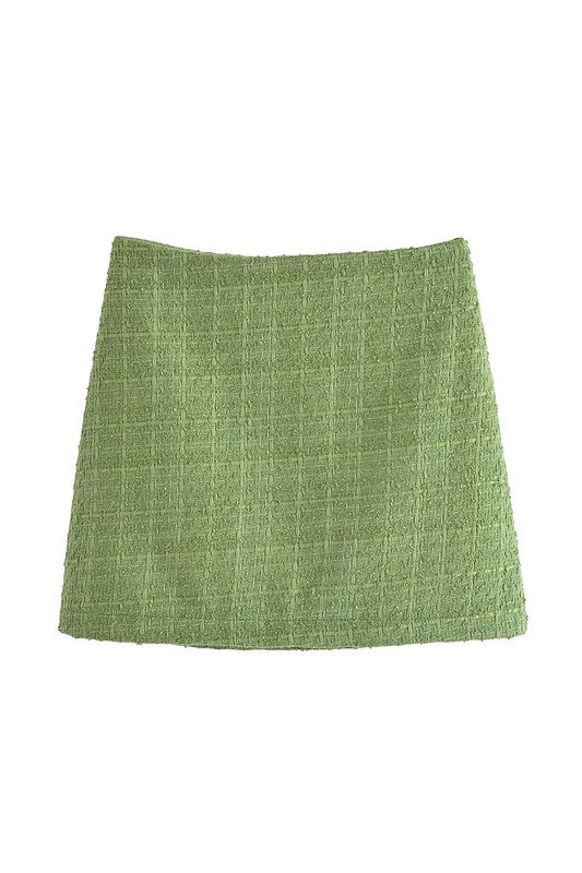 Tweed Fitted MIni Skirt