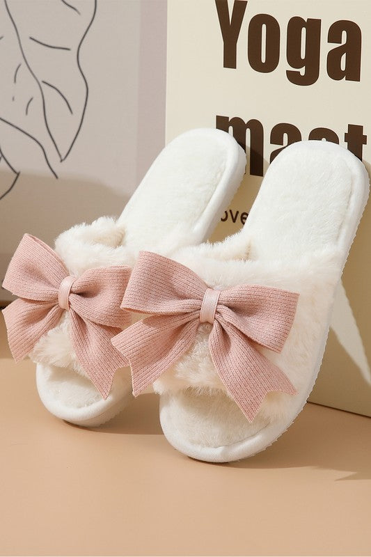 Open Toe Bow Knot Slipper