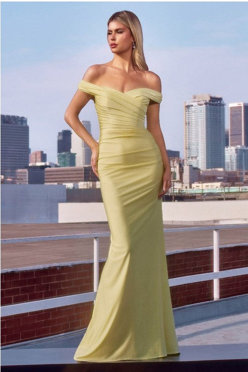 Off the Shoulder Mermaid Long Formal Dress