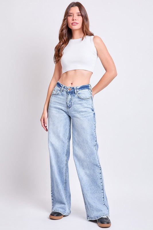 High Rise Wide Leg Denim Jeans