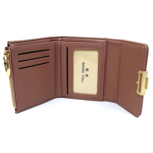 Fashion Tri Fold Wallet with Snap Closure