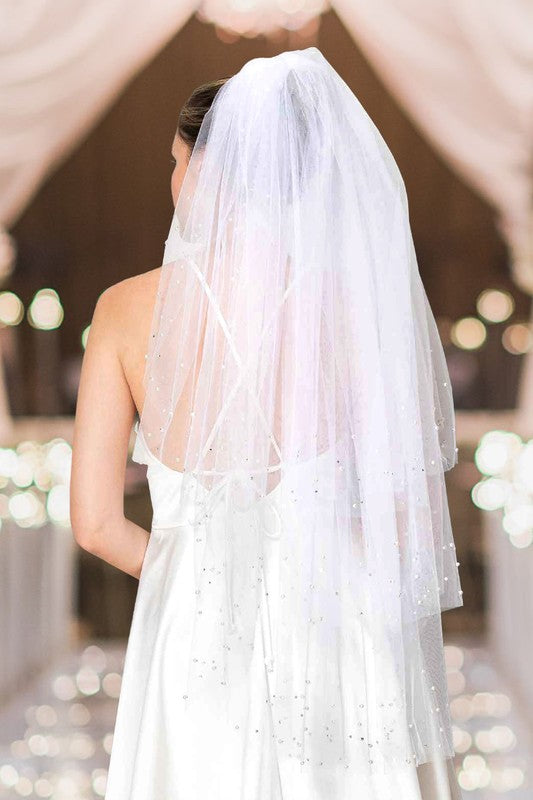 3 Tiers Pearl Bridal Wedding Veil