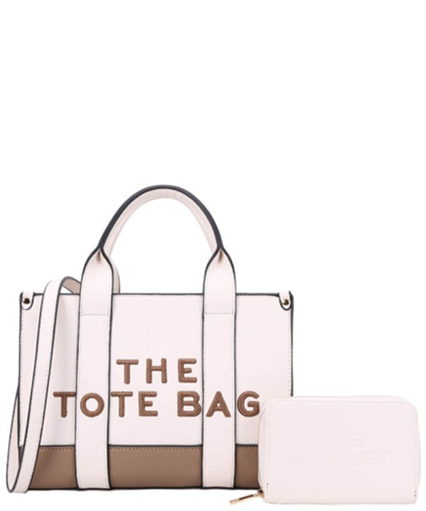 TWO PIECE PURSE WITH DETACHABLE STRAP THE TOTE