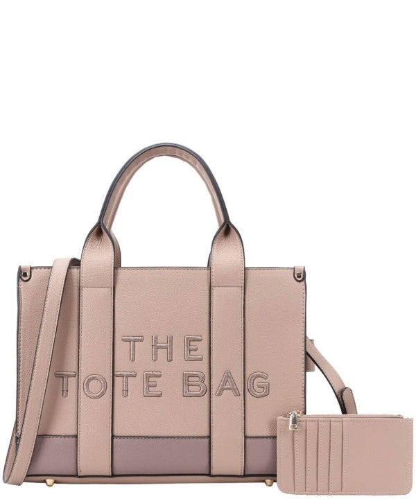 TWO PIECE PURSE WITH DETACHABLE STRAP THE TOTE