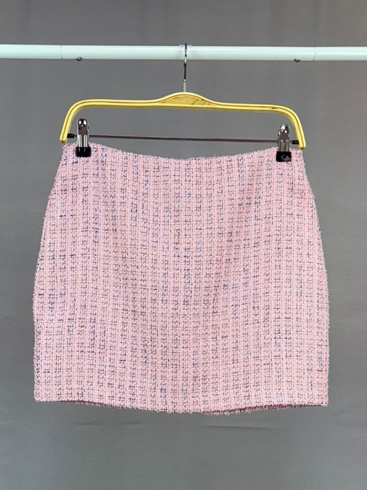 Elegant Tweed Mini Skirt