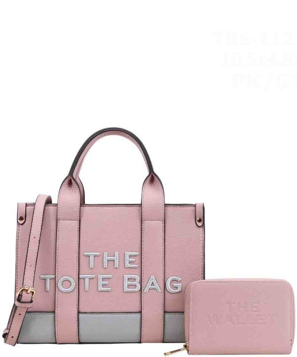 TWO PIECE PURSE WITH DETACHABLE STRAP THE TOTE