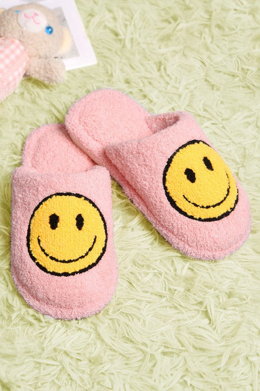 Kids Smiley Face Soft Slide on Slippers