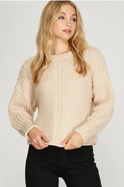 Long Sleeve Knit Sweater Top