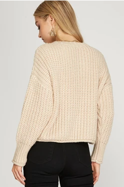 Long Sleeve Knit Sweater Top