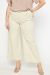 Curvy Acid Wash High Waist Wide Leg Pant with Zipper Front Closure and Pockets