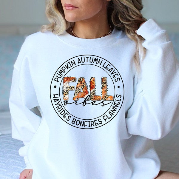 Long Sleeve Crewneck Fall Vibes T-Shirt