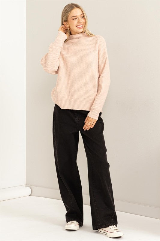 Long Sleeve Cozy-Yet-Stylish High Neck Sweater