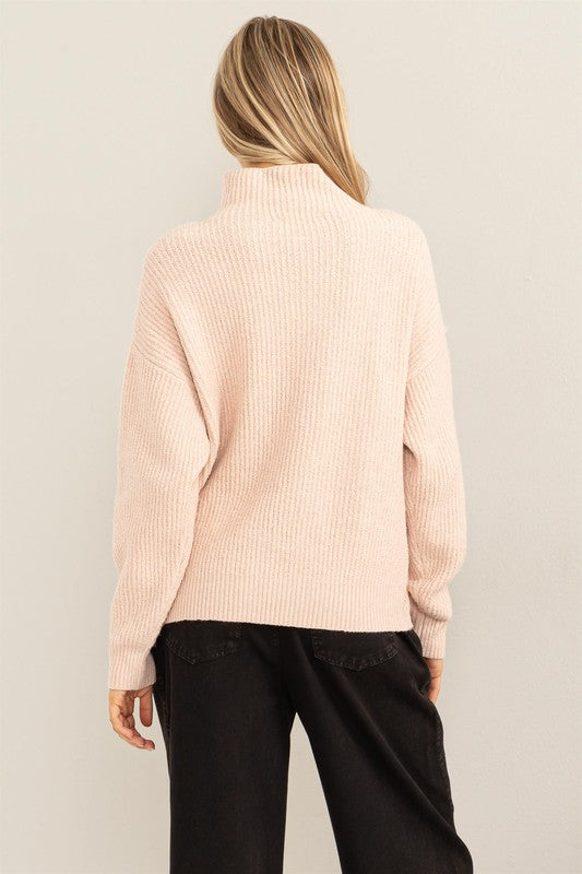 Long Sleeve Cozy-Yet-Stylish High Neck Sweater