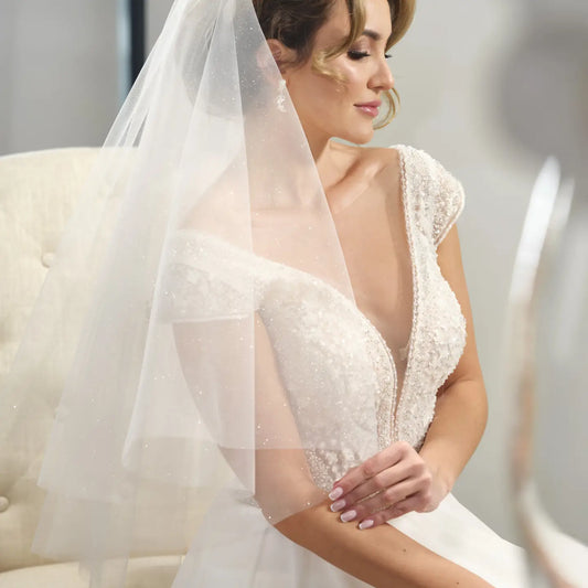 Short Tiered Wedding Veil