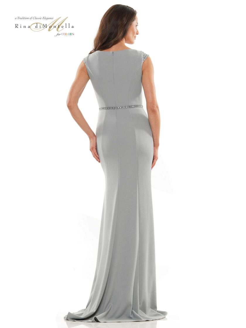 Curvy Short Cap Sleeve Long Formal Fit and Flare Dress