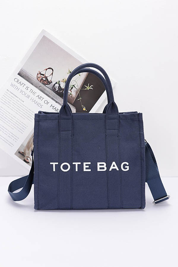 Cotton Canvas Small Tote Bag