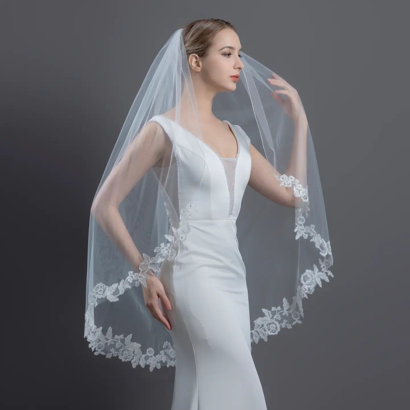 Floral Embroidered Lace Bridal