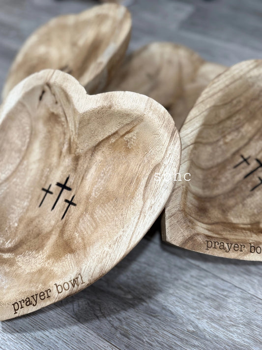 Beautiful Wood Prayer Bowl