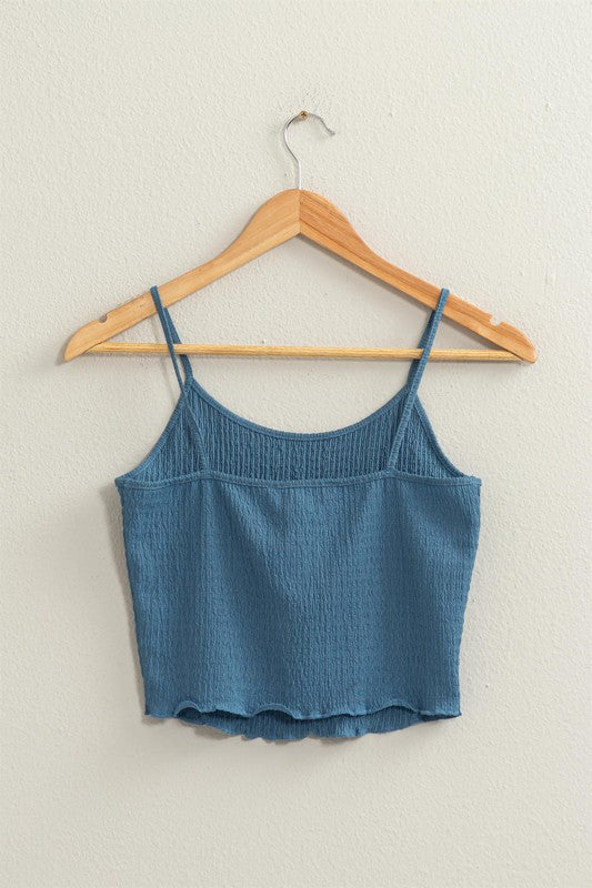 Spaghetti Strap Crop Cami Top