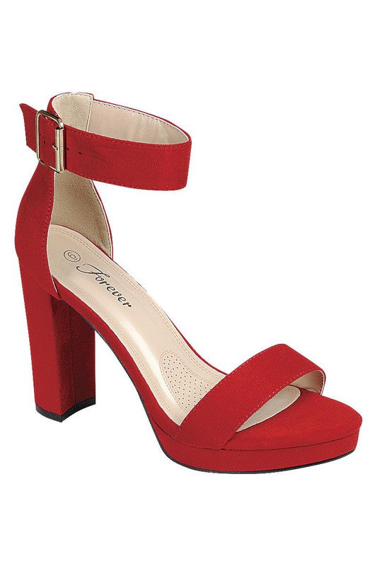 Open Toe Heel with Ankle Strap