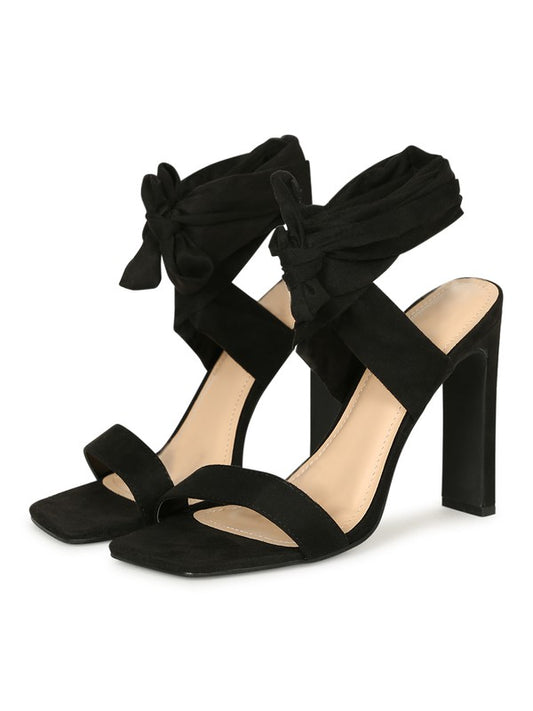 Wrap Ankle Open Toe Heel