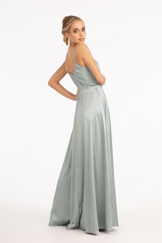 Long Satin Bridesmaid Dress