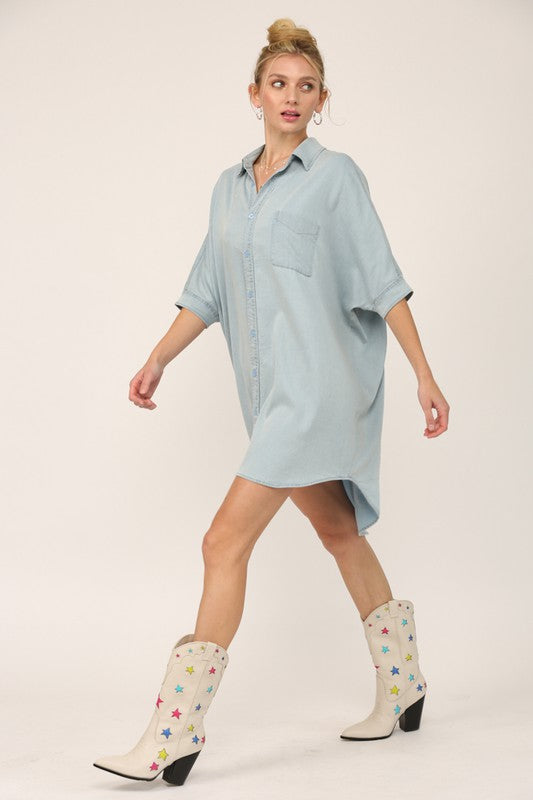 Boyfriend Vintage Washed Shirtdress