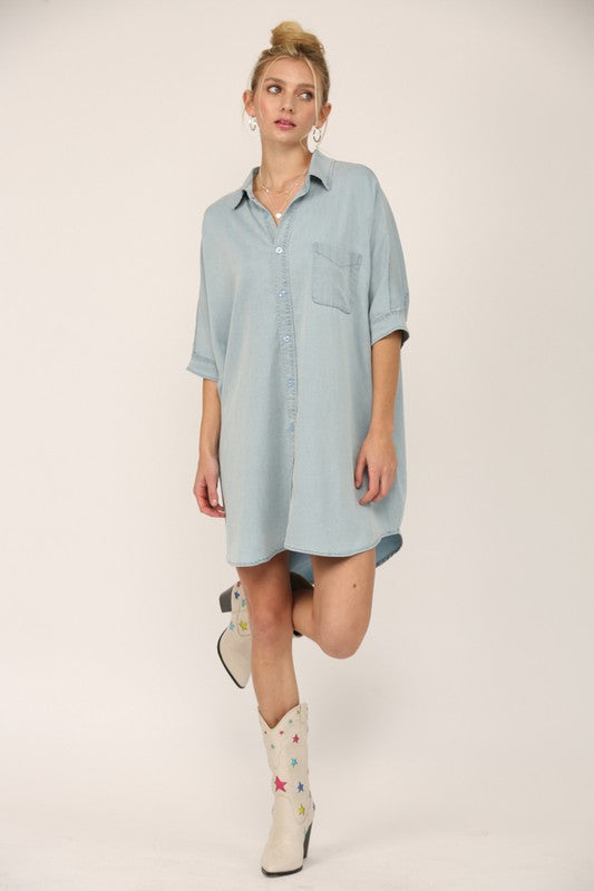 Boyfriend Vintage Washed Shirtdress