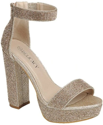 Rhinestone Platform High Heel