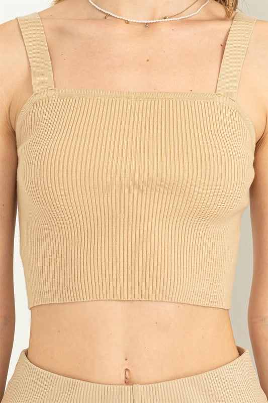 Ribbed Crop Tank Top