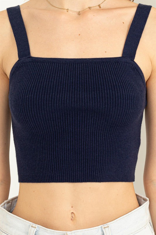 Ribbed Crop Tank Top